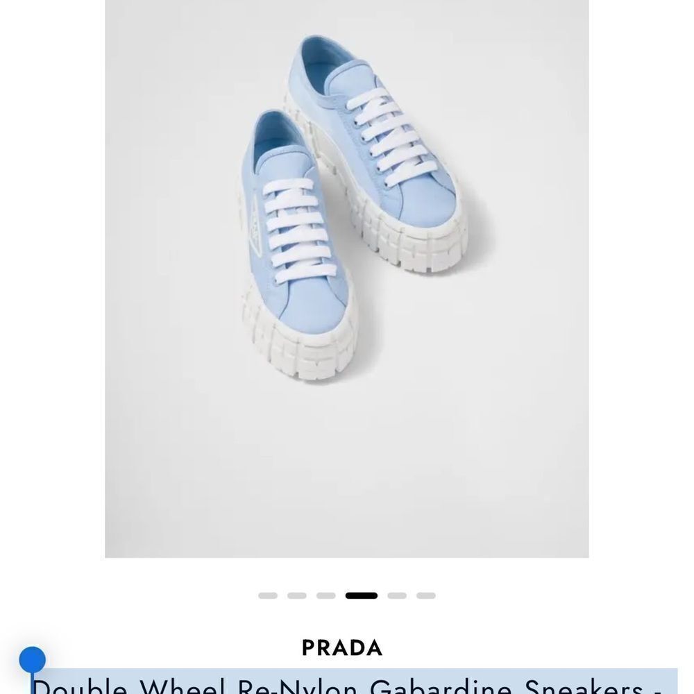 Double Wheel Re-Nylon Gabardine Sneakers - Light Blue